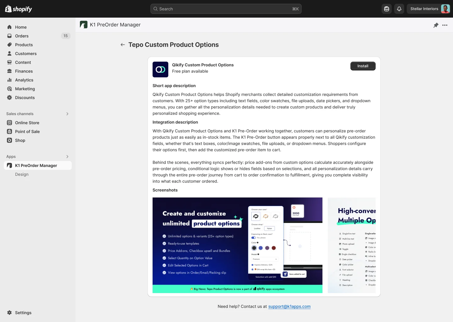 K1 Pre-Order v2.1 - Qikify Custom Product Options Integration – Pre-orders meet unlimited product customization